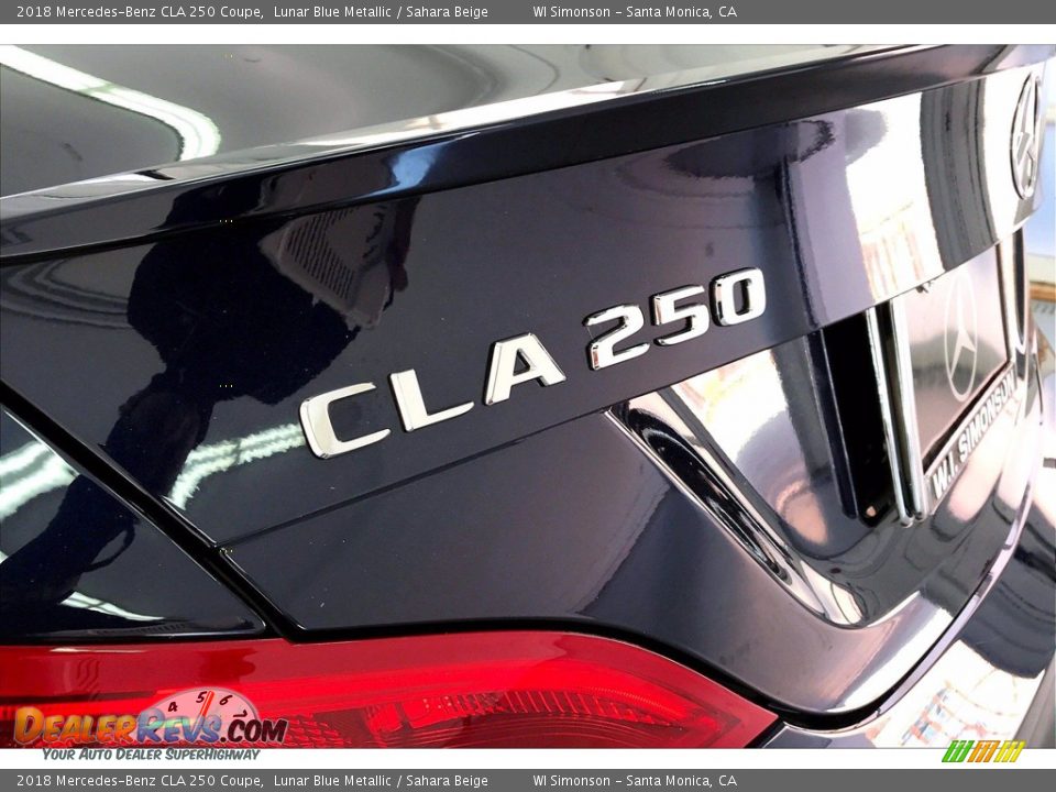 2018 Mercedes-Benz CLA 250 Coupe Lunar Blue Metallic / Sahara Beige Photo #31