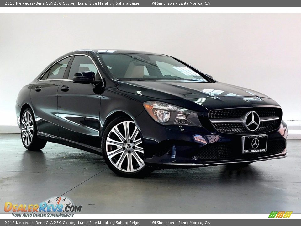 2018 Mercedes-Benz CLA 250 Coupe Lunar Blue Metallic / Sahara Beige Photo #34