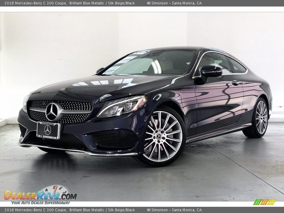 2018 Mercedes-Benz C 300 Coupe Brilliant Blue Metallic / Silk Beige/Black Photo #12