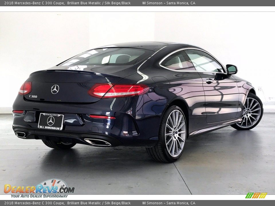 2018 Mercedes-Benz C 300 Coupe Brilliant Blue Metallic / Silk Beige/Black Photo #13