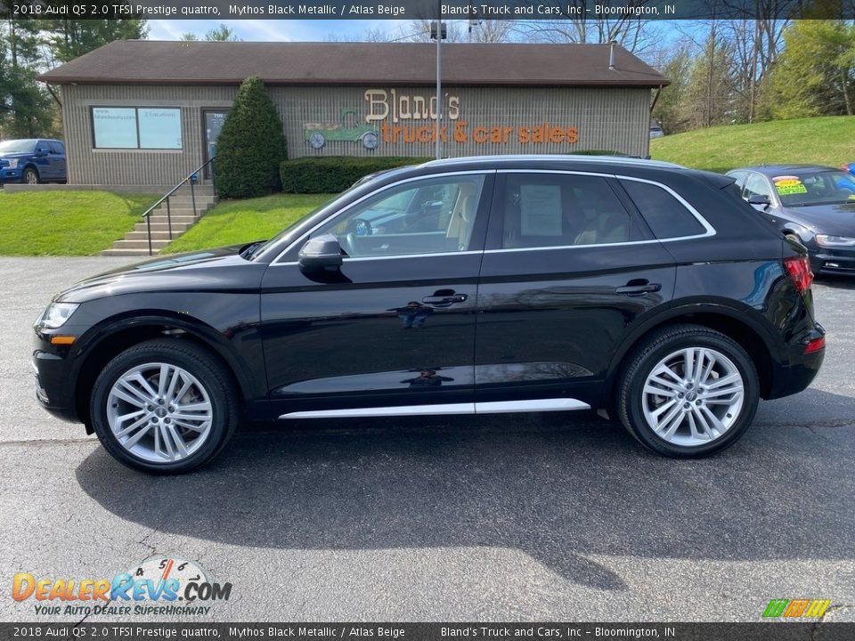 2018 Audi Q5 2.0 TFSI Prestige quattro Mythos Black Metallic / Atlas Beige Photo #1