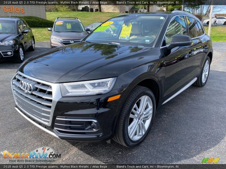 2018 Audi Q5 2.0 TFSI Prestige quattro Mythos Black Metallic / Atlas Beige Photo #2