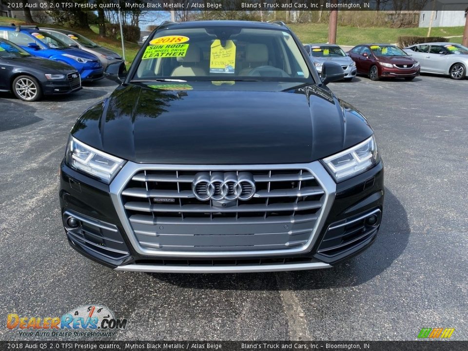 2018 Audi Q5 2.0 TFSI Prestige quattro Mythos Black Metallic / Atlas Beige Photo #3