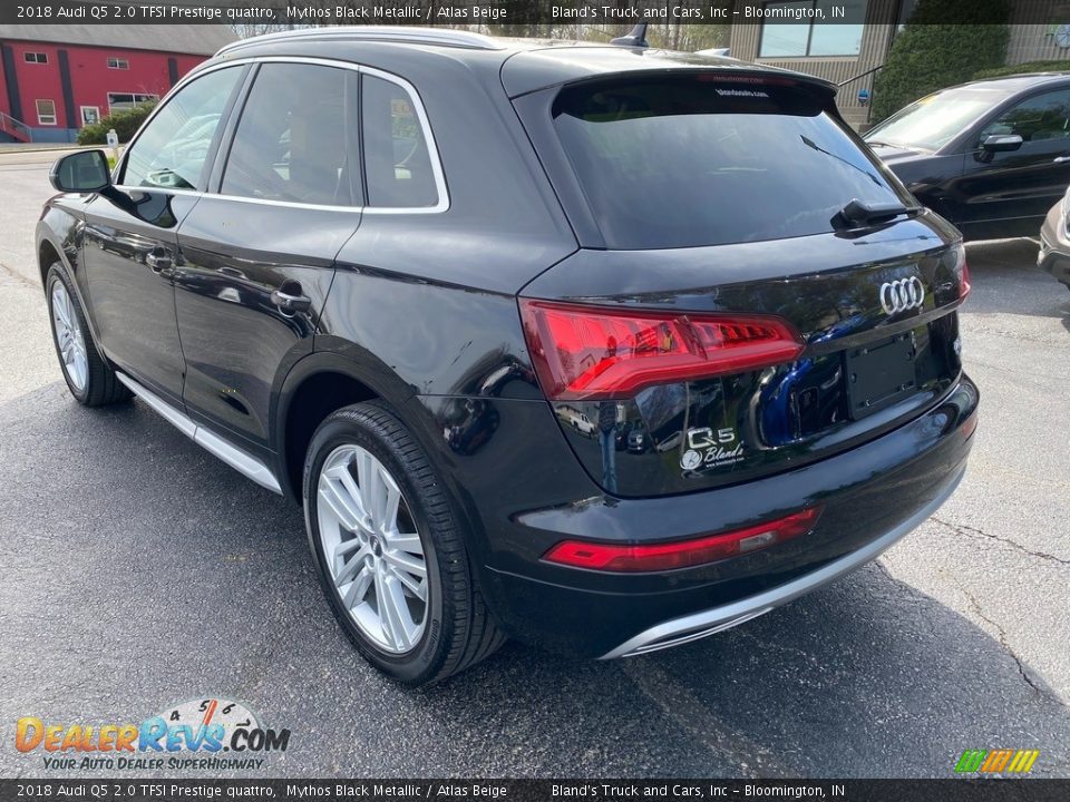 2018 Audi Q5 2.0 TFSI Prestige quattro Mythos Black Metallic / Atlas Beige Photo #8