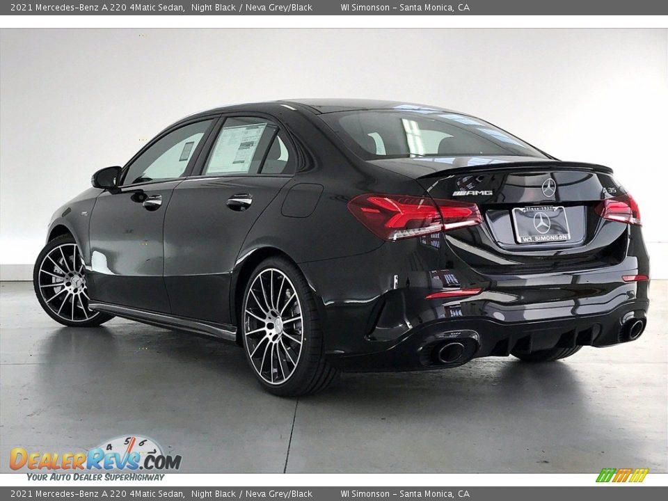 2021 Mercedes-Benz A 220 4Matic Sedan Night Black / Neva Grey/Black Photo #2