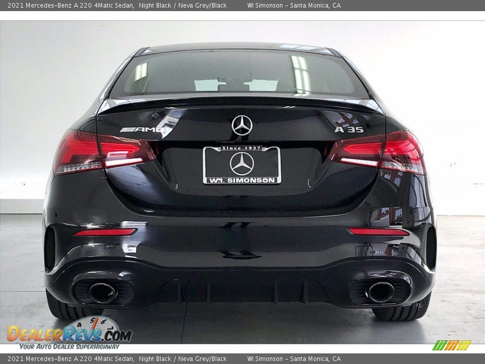2021 Mercedes-Benz A 220 4Matic Sedan Night Black / Neva Grey/Black Photo #3