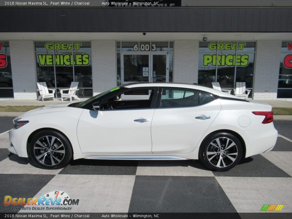 2018 Nissan Maxima SL Pearl White / Charcoal Photo #1