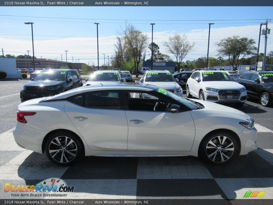 2018 Nissan Maxima SL Pearl White / Charcoal Photo #3