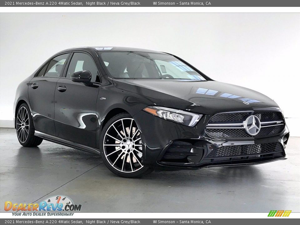 2021 Mercedes-Benz A 220 4Matic Sedan Night Black / Neva Grey/Black Photo #12