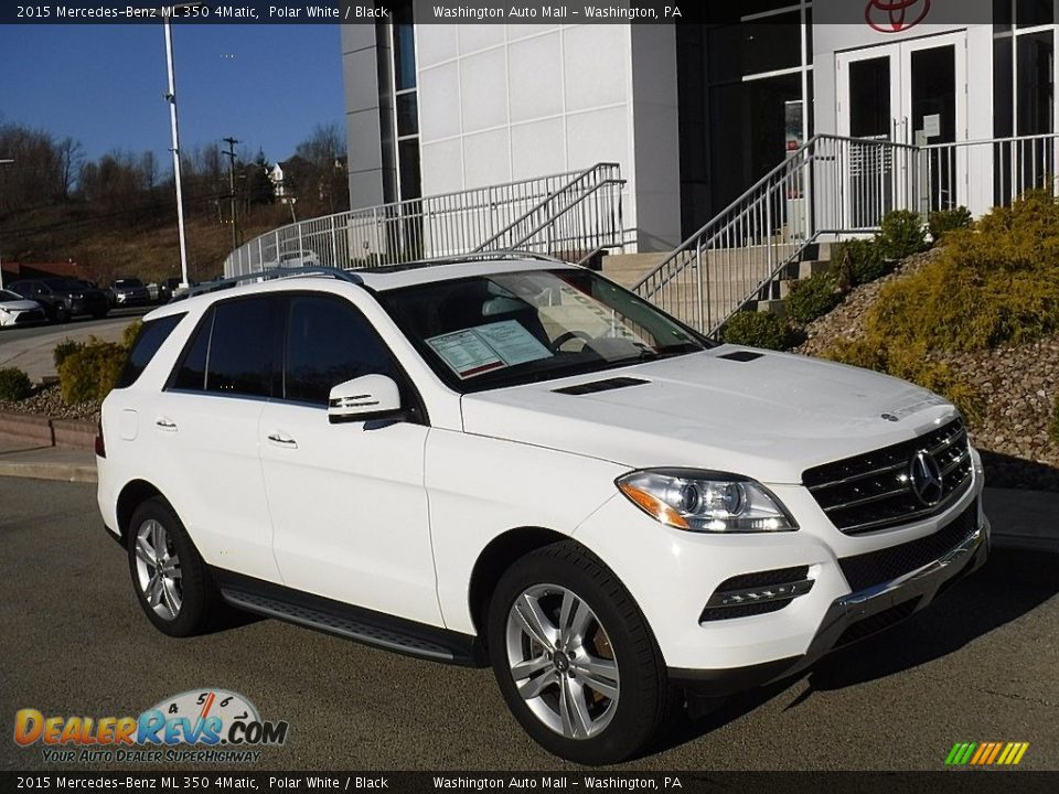 2015 Mercedes-Benz ML 350 4Matic Polar White / Black Photo #1