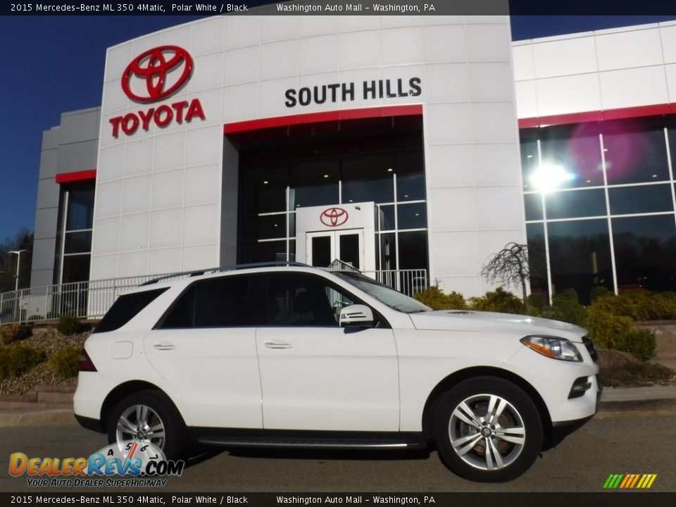 2015 Mercedes-Benz ML 350 4Matic Polar White / Black Photo #2