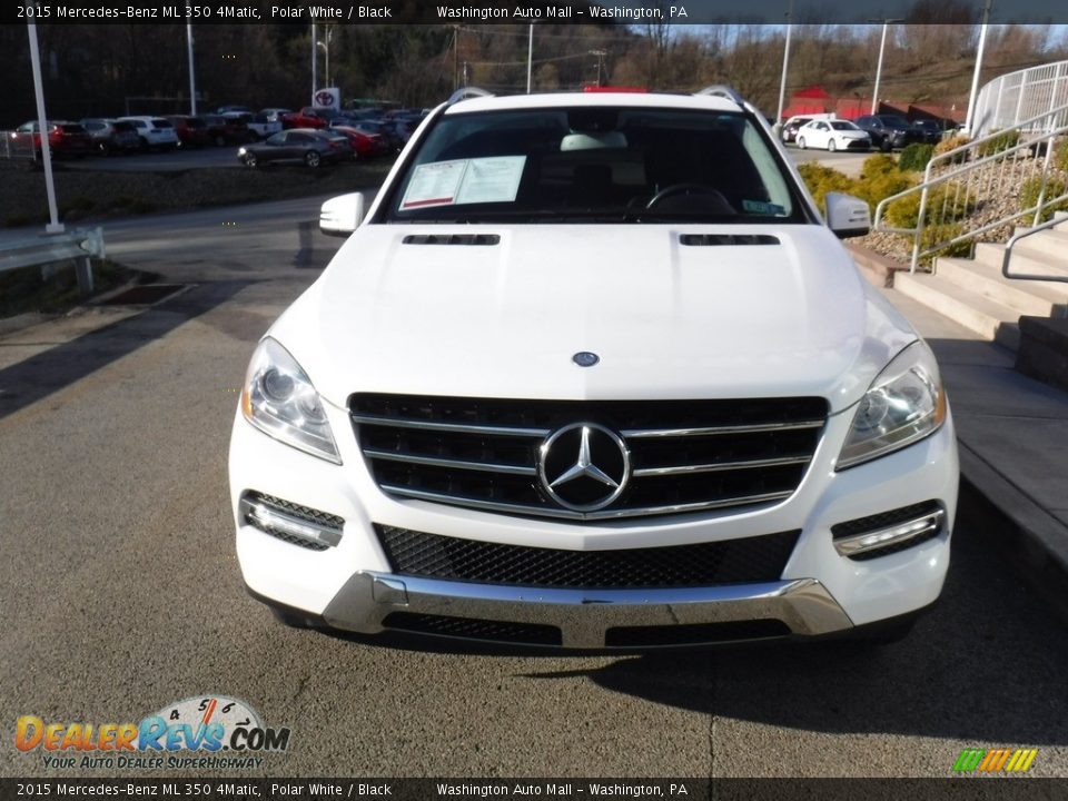 2015 Mercedes-Benz ML 350 4Matic Polar White / Black Photo #12