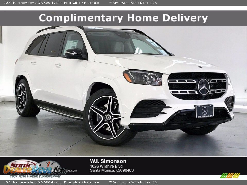 2021 Mercedes-Benz GLS 580 4Matic Polar White / Macchiato Photo #1