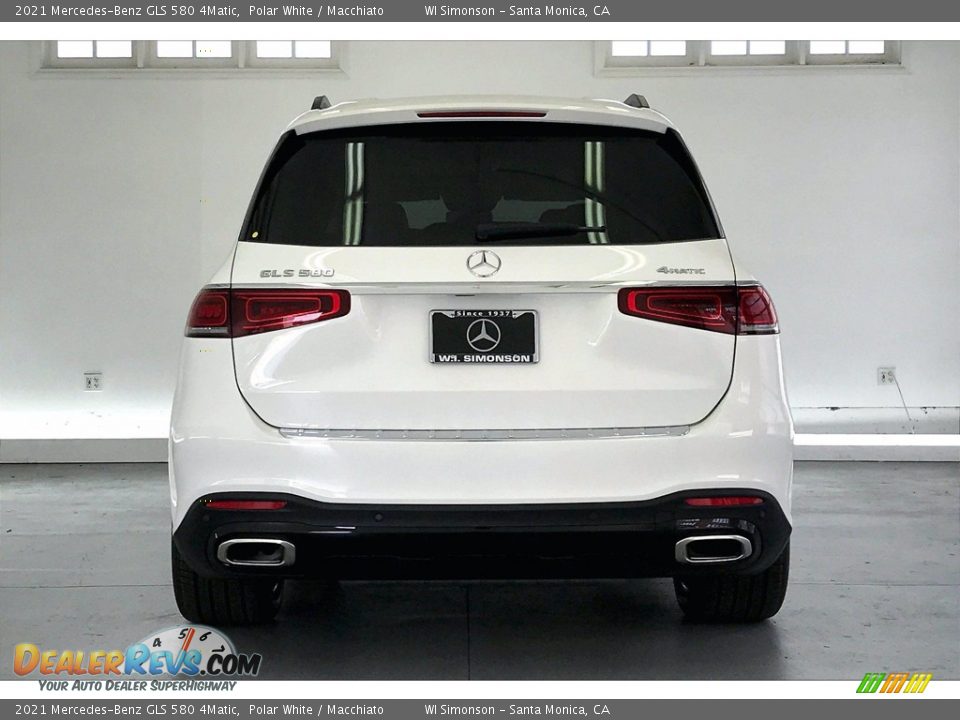 2021 Mercedes-Benz GLS 580 4Matic Polar White / Macchiato Photo #3