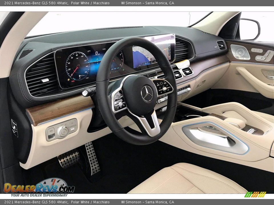 2021 Mercedes-Benz GLS 580 4Matic Polar White / Macchiato Photo #4