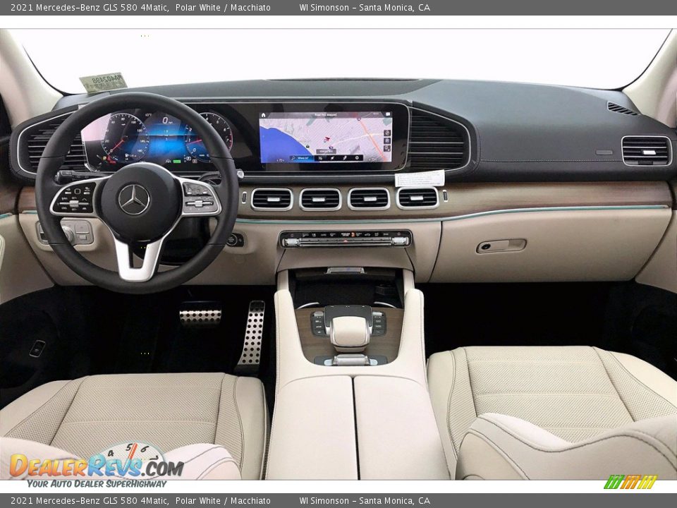 2021 Mercedes-Benz GLS 580 4Matic Polar White / Macchiato Photo #6