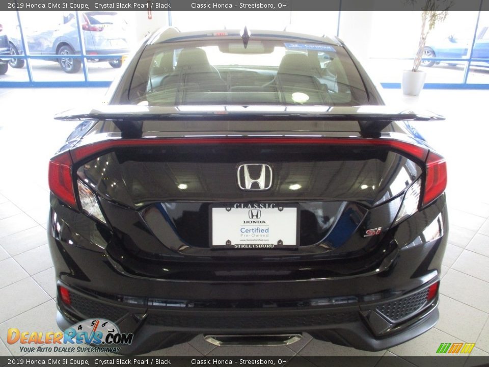 2019 Honda Civic Si Coupe Crystal Black Pearl / Black Photo #8