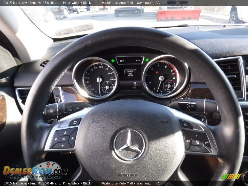 2015 Mercedes-Benz ML 350 4Matic Polar White / Black Photo #25