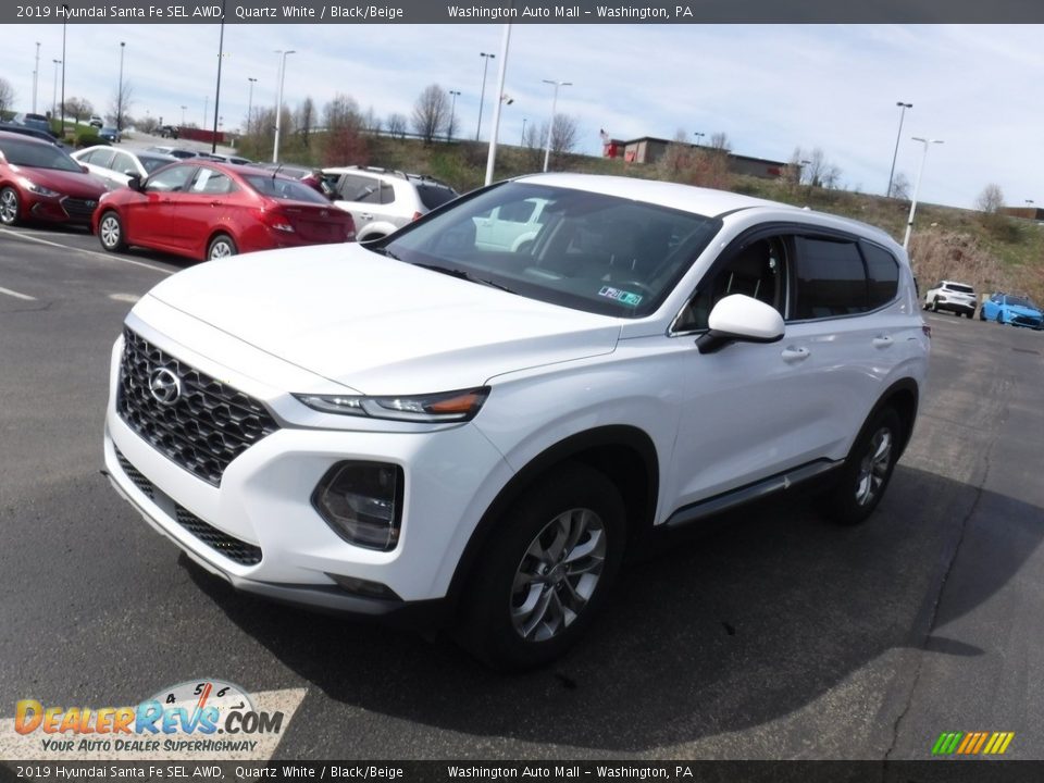 2019 Hyundai Santa Fe SEL AWD Quartz White / Black/Beige Photo #5