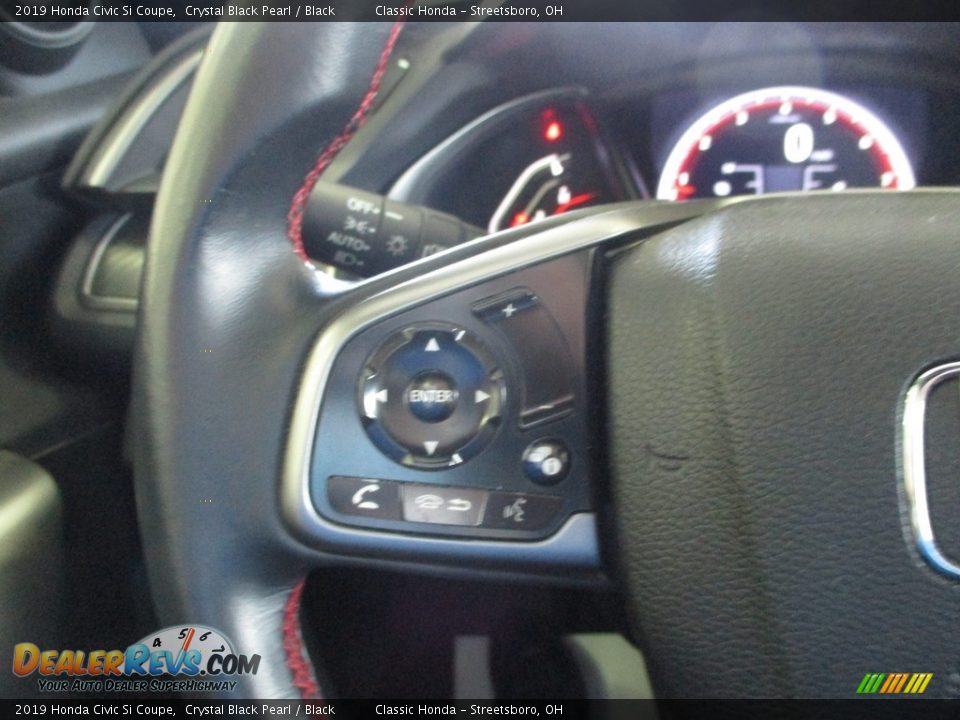2019 Honda Civic Si Coupe Crystal Black Pearl / Black Photo #27