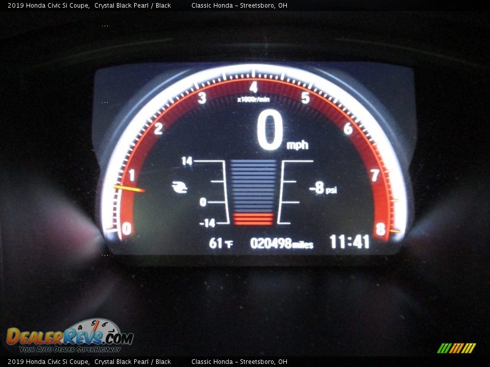 2019 Honda Civic Si Coupe Crystal Black Pearl / Black Photo #28