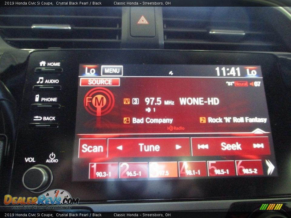 2019 Honda Civic Si Coupe Crystal Black Pearl / Black Photo #31