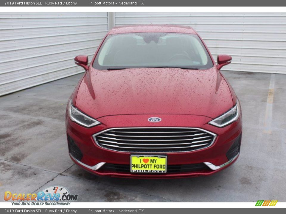 2019 Ford Fusion SEL Ruby Red / Ebony Photo #3