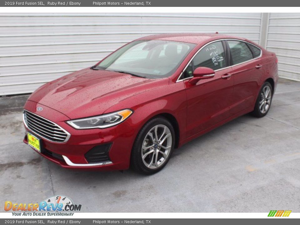2019 Ford Fusion SEL Ruby Red / Ebony Photo #4