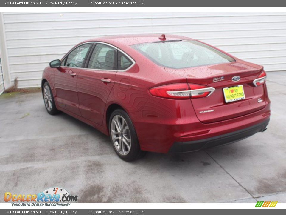 2019 Ford Fusion SEL Ruby Red / Ebony Photo #6