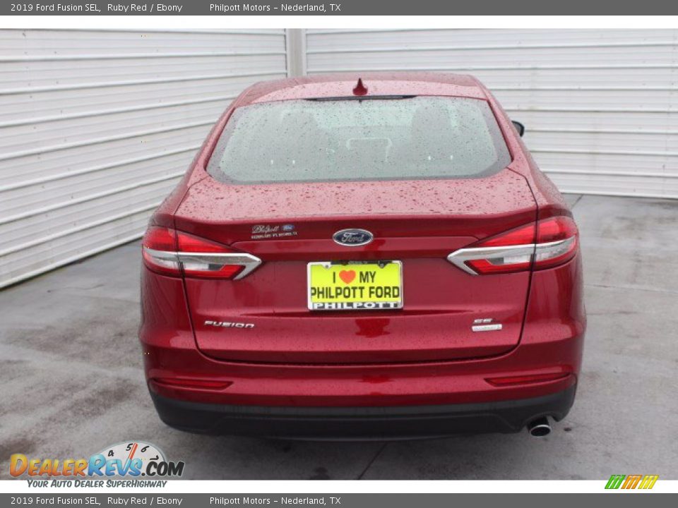 2019 Ford Fusion SEL Ruby Red / Ebony Photo #7
