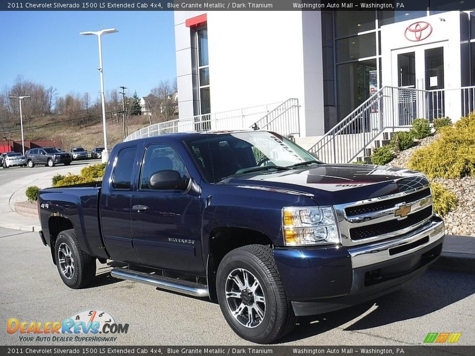 2011 Chevrolet Silverado 1500 LS Extended Cab 4x4 Blue Granite Metallic / Dark Titanium Photo #1