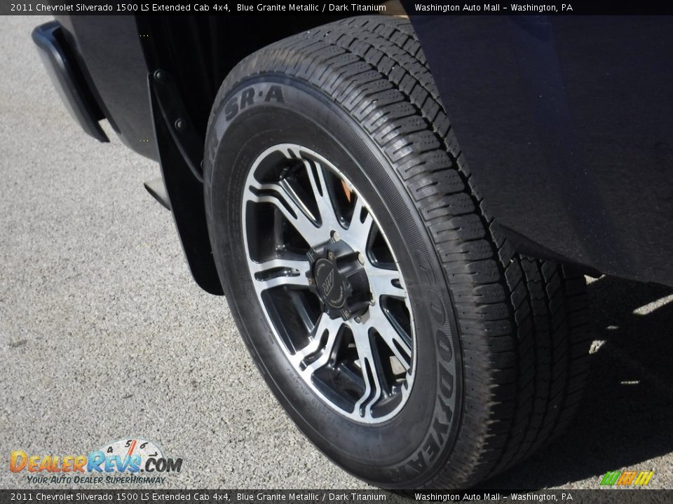 2011 Chevrolet Silverado 1500 LS Extended Cab 4x4 Blue Granite Metallic / Dark Titanium Photo #7