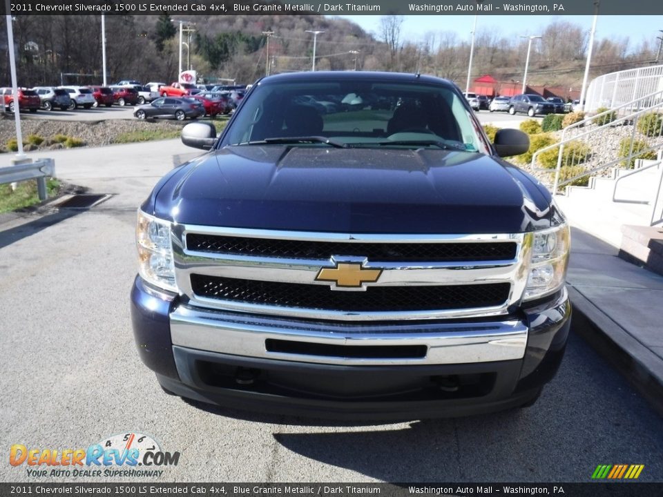 2011 Chevrolet Silverado 1500 LS Extended Cab 4x4 Blue Granite Metallic / Dark Titanium Photo #9