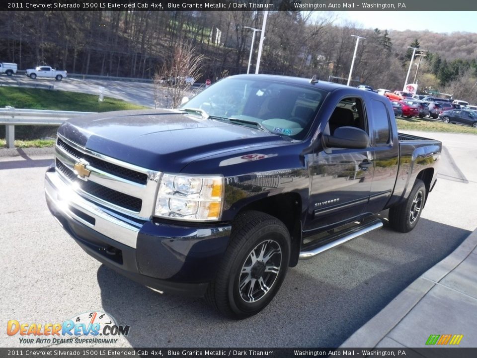 2011 Chevrolet Silverado 1500 LS Extended Cab 4x4 Blue Granite Metallic / Dark Titanium Photo #10