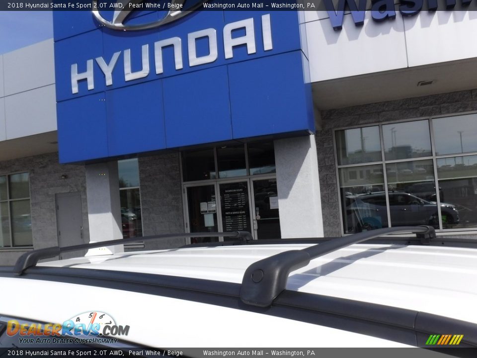 2018 Hyundai Santa Fe Sport 2.0T AWD Pearl White / Beige Photo #3