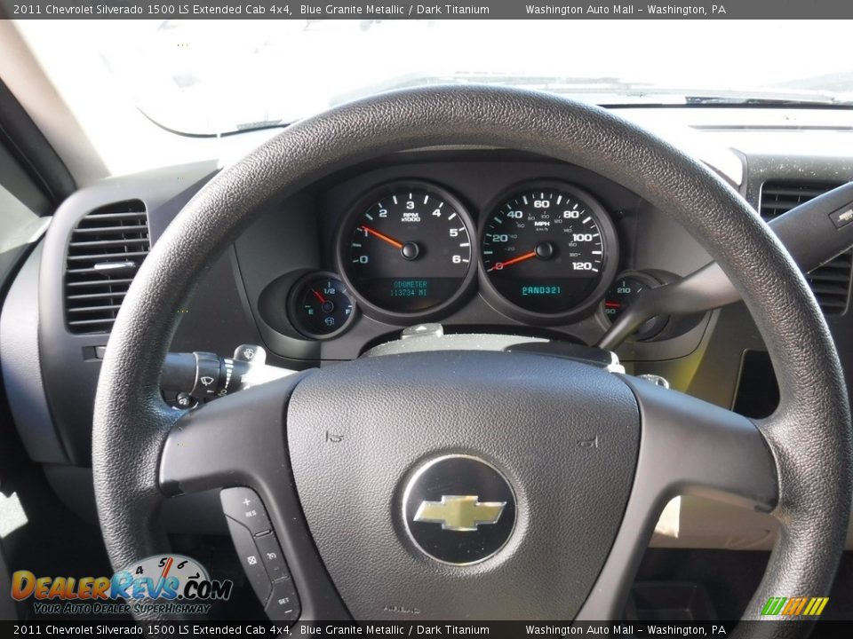 2011 Chevrolet Silverado 1500 LS Extended Cab 4x4 Blue Granite Metallic / Dark Titanium Photo #22