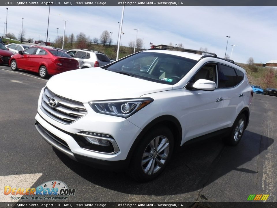 2018 Hyundai Santa Fe Sport 2.0T AWD Pearl White / Beige Photo #5