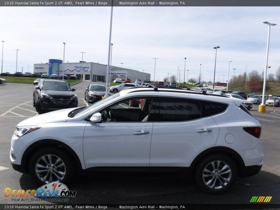 2018 Hyundai Santa Fe Sport 2.0T AWD Pearl White / Beige Photo #6