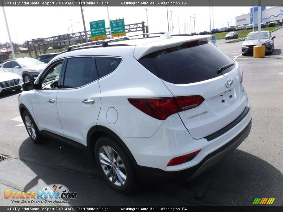 2018 Hyundai Santa Fe Sport 2.0T AWD Pearl White / Beige Photo #7