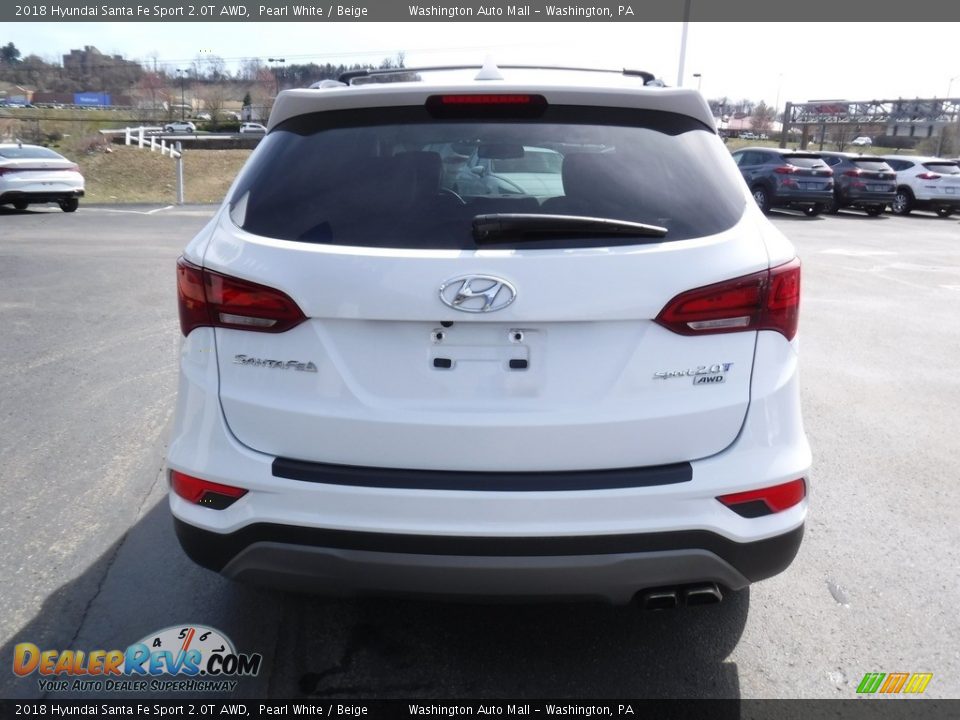 2018 Hyundai Santa Fe Sport 2.0T AWD Pearl White / Beige Photo #8