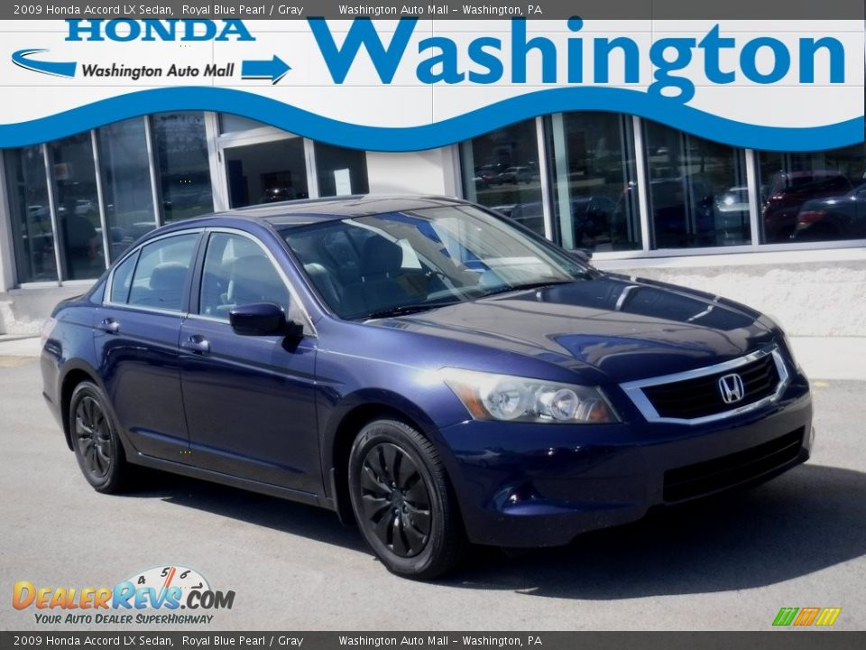 2009 Honda Accord LX Sedan Royal Blue Pearl / Gray Photo #1