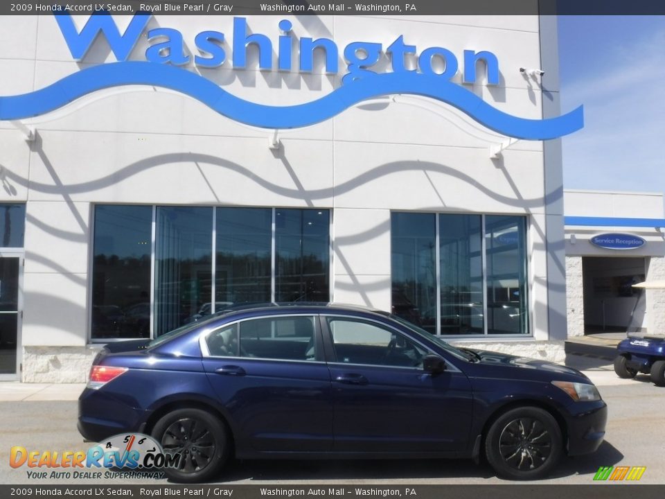 2009 Honda Accord LX Sedan Royal Blue Pearl / Gray Photo #2