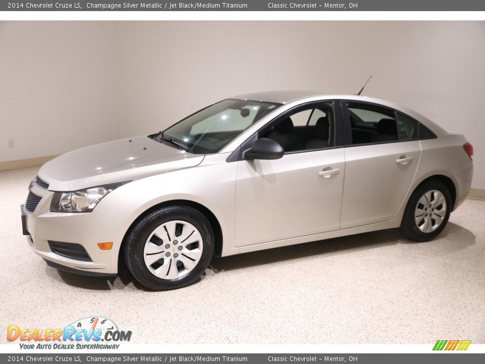 2014 Chevrolet Cruze LS Champagne Silver Metallic / Jet Black/Medium Titanium Photo #3