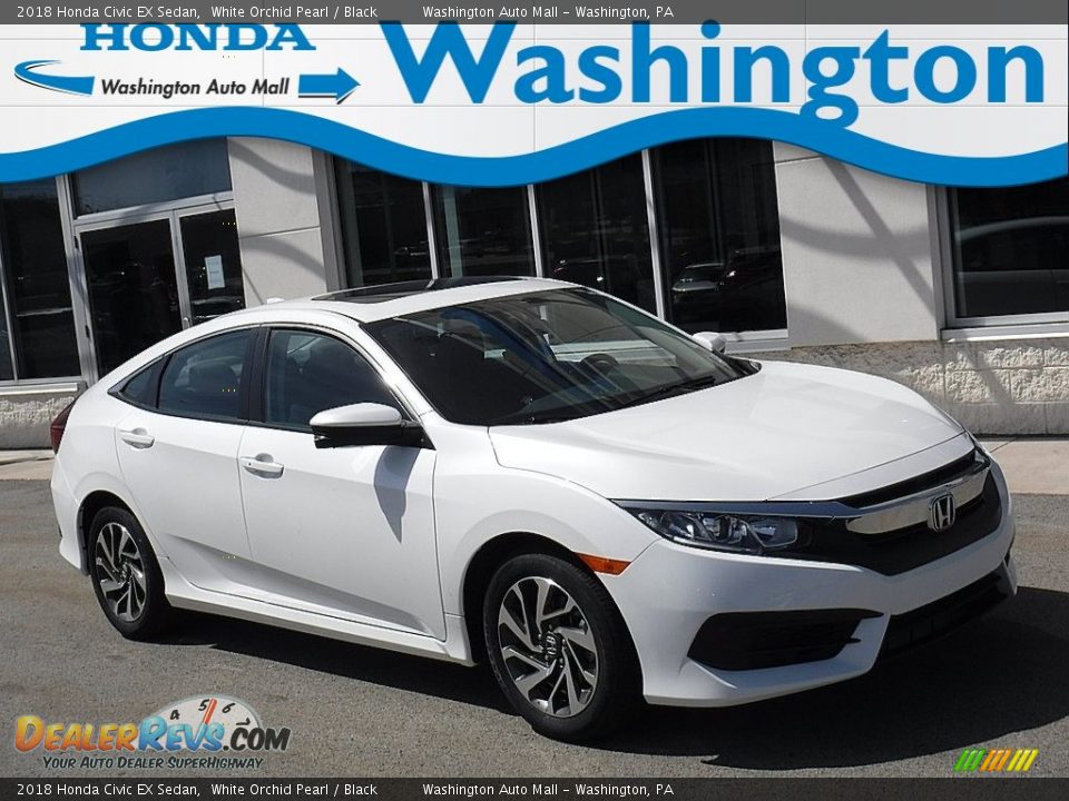 2018 Honda Civic EX Sedan White Orchid Pearl / Black Photo #1