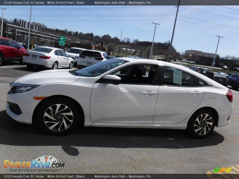 2018 Honda Civic EX Sedan White Orchid Pearl / Black Photo #7