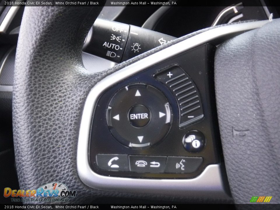 2018 Honda Civic EX Sedan White Orchid Pearl / Black Photo #20