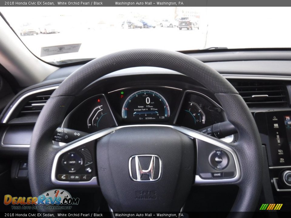 2018 Honda Civic EX Sedan White Orchid Pearl / Black Photo #24
