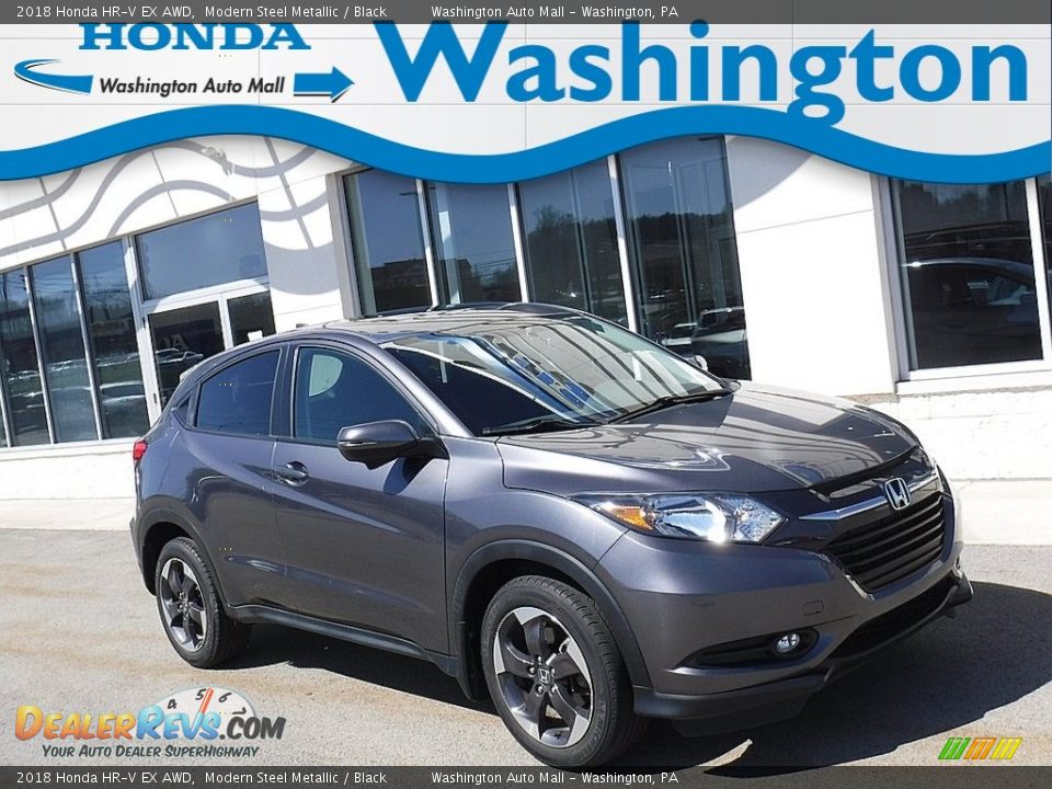 2018 Honda HR-V EX AWD Modern Steel Metallic / Black Photo #1