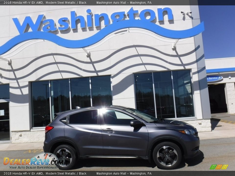 2018 Honda HR-V EX AWD Modern Steel Metallic / Black Photo #2