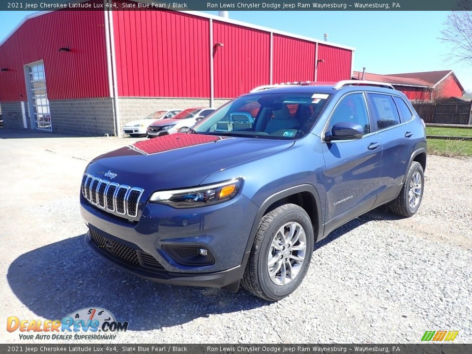 2021 Jeep Cherokee Latitude Lux 4x4 Slate Blue Pearl / Black Photo #1